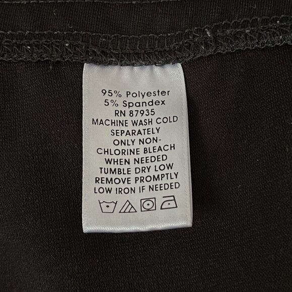 Susan Graver Straight Leg Pants Black Large Pull On Straight Women - Picture 8 of 12